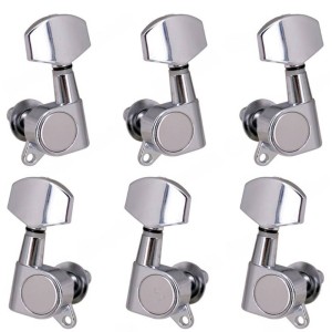 Klucze do gitary elektrycznej akustycznej olejowe Audio DSF-AE silver (3+3)