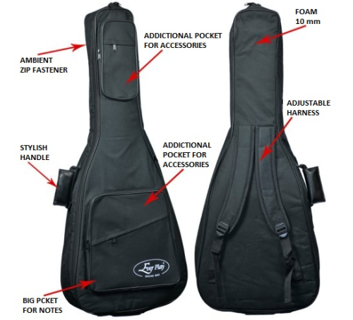 POKROWIEC NA GITARĘ KLASYCZNĄ 3 4 EVER PLAY 613C BK.png