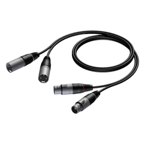 ProCab CAB710/1.5 kabel 2 x XLRf / 2 x XLRm