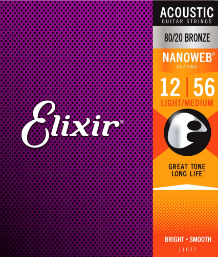 Struny Elixir NanoWeb 80_20 Bronze 12-56 11077.png