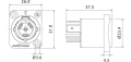 Gniazdo zasilania tablicowe panelowe Roxtone RAC3MPWP IP65 3.png
