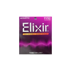 Elixir NanoWeb Phosphor Bronze 16027 Custom Light 11-52